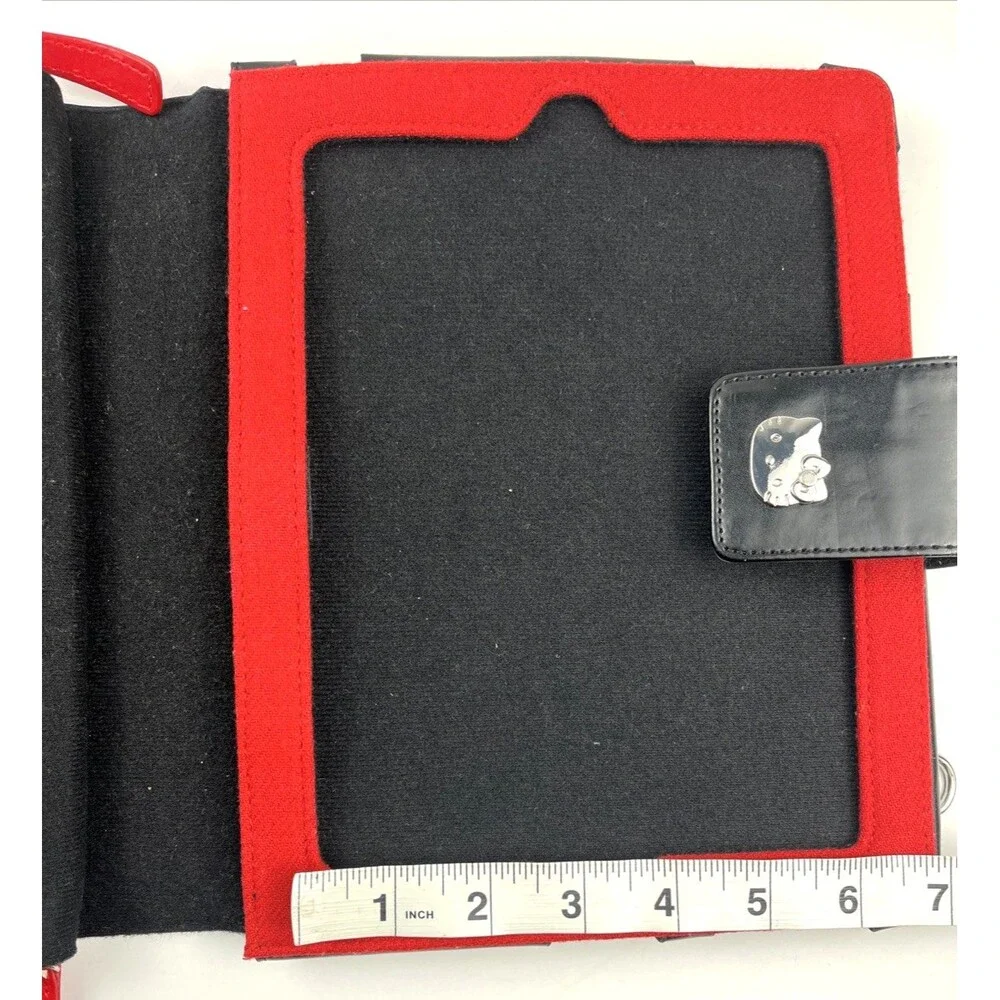 Hello Kitty Case Black iPad Tablet Portfolio #KT43488 Pocket Strap Messenger Bag